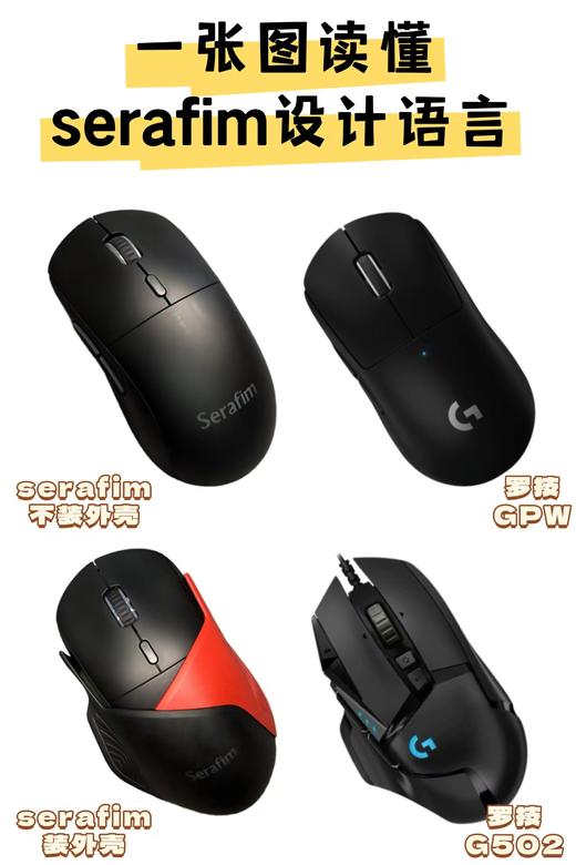 Serafim M1pro RGB变形鼠标Paw3335 16000dpi无线/有线双模 可拆外壳 商品图1