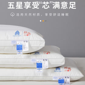 自然醒全棉酒店荞麦枕头枕芯助睡眠护颈椎专用五星酒店家用套装一对成人男定型XK