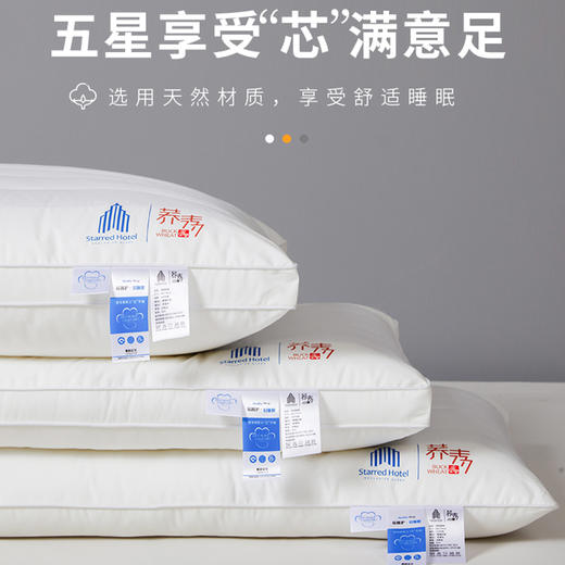 自然醒全棉酒店荞麦枕头枕芯助睡眠护颈椎专用五星酒店家用套装一对成人男定型XK 商品图0