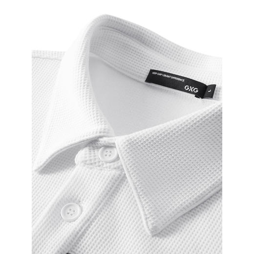 GXG男装 2024年秋季热卖GXG华夫格潮流撞色休闲宽松刺绣翻领卫衣男 商品图2