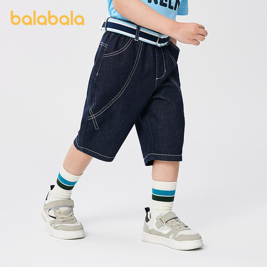 巴拉巴拉童装儿童中裤男童牛仔裤宽松2025夏新款卡通 商品图2