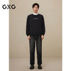 GXG男装  秋季热卖GXG男士撞色绣花字母简约时尚圆领卫衣男 商品缩略图1