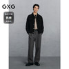 GXG男装 黑色肌理通勤短款大衣外套24冬季热卖气质大衣G24X064008 商品缩略图1