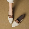 【预售5天】法式拼色软皮低跟单鞋女新款春季圆头中口洞洞鞋一脚蹬小皮鞋YCJX&H-7395 商品缩略图3