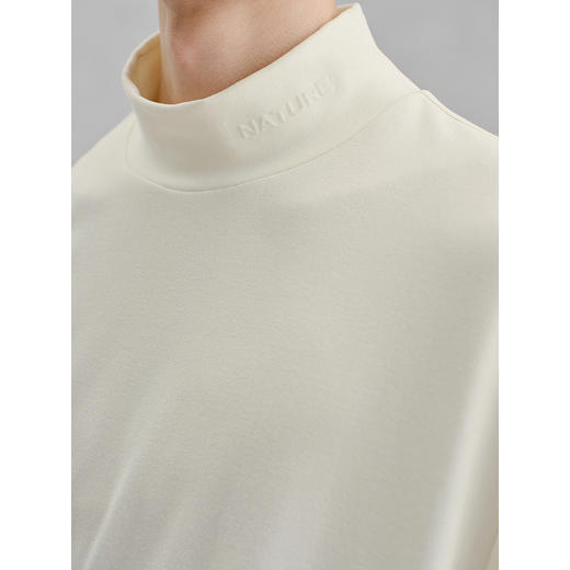 GXG男装 弹力保暖半高领通勤长袖T恤  内搭柔软舒适长袖 冬季热卖G24X344019 商品图4