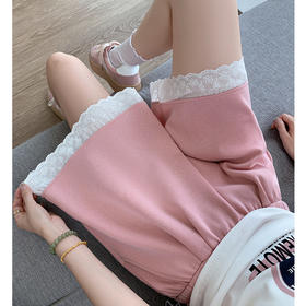 夏季新款【花边短裤薄款】高腰休闲阔腿裤小个子蕾丝运动五分裤