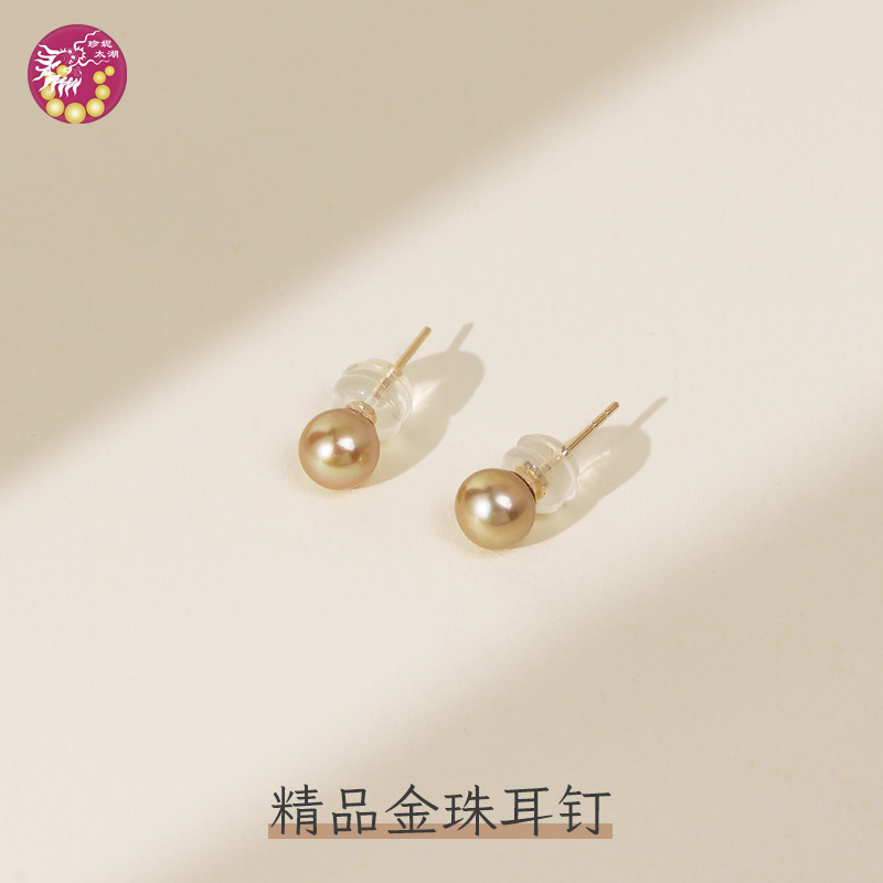 精品金珠耳钉500384