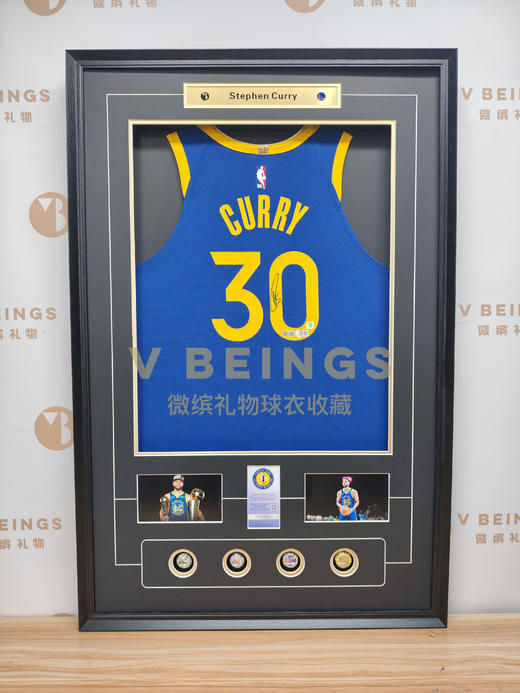 收藏系列 库里 勇士队30号蓝色球迷版 亲笔签名球衣 商品图1