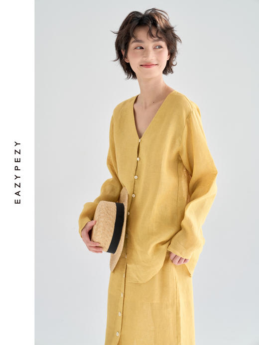 25SS 亚麻空气感衬衫半裙套装 商品图0