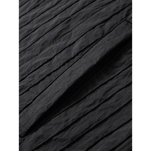 GXG男装 黑色肌理感简约翻领长袖衬衫男士24年秋季热卖G24X033020 商品图3