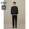 GXG男装  秋冬热卖GXG男士内里拉毛简约时尚明线设计圆领卫衣男 商品缩略图1