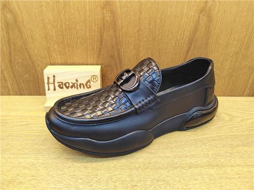 豪行春季新款12190019纯皮真皮商务休闲男鞋皮鞋单鞋 商品图0