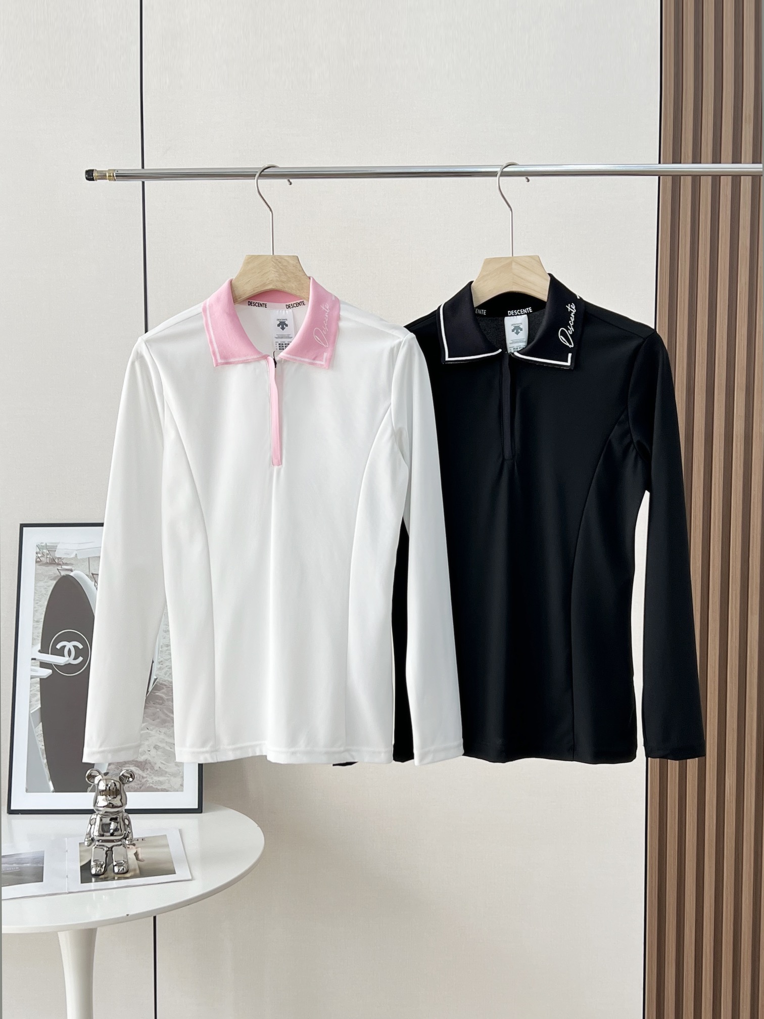 点此购买 迪桑特春秋季高尔夫女士长袖POLO衫 qk 312418