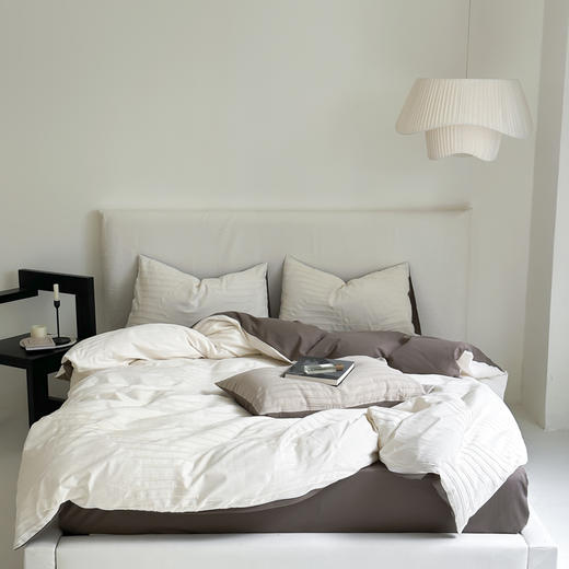 多喜爱 A类提花全棉水洗套件 四件套（浅灰、米白、卡其、星河、麻白） 商品图1