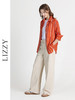 LIZZY时尚街头百搭休闲通勤色织条纹亚麻长袖衬衫8142 商品缩略图2