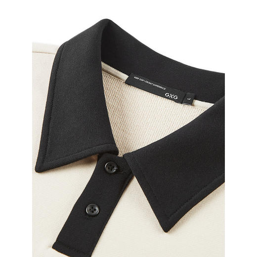 GXG男装 2024年秋季热卖GXG男士宽松撞色翻领印花时尚休闲卫衣男 商品图2