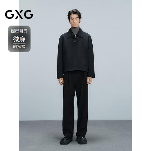 GXG男装 新中式夹棉夹克男通勤外套24年冬热卖G24X214069 商品图1