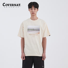 Covernat短袖T恤男女同款新款冲浪印花上衣宽松ins度假风CO2202ST31