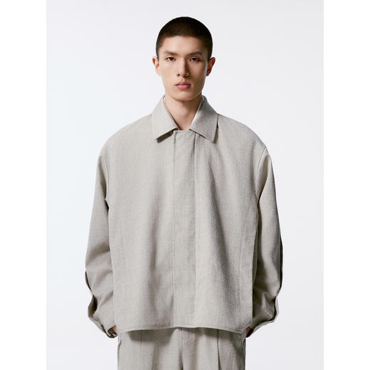 GXG男装 简约基础小香风夹克外套男 24年秋G24X213018 商品图3