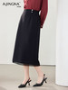 【错落有致】阿菁娜优雅廓形弹性拼接气质鱼尾裙F30C213018 商品缩略图0