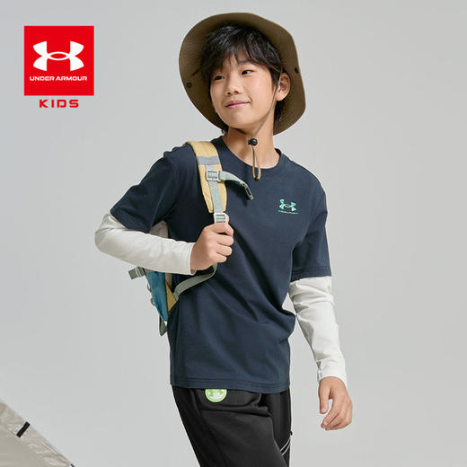 【长袖T恤】Under Armour安德玛儿童25新款吸湿排汗速干凉感圆领长袖T恤 251121358【安德玛专场】 商品图1