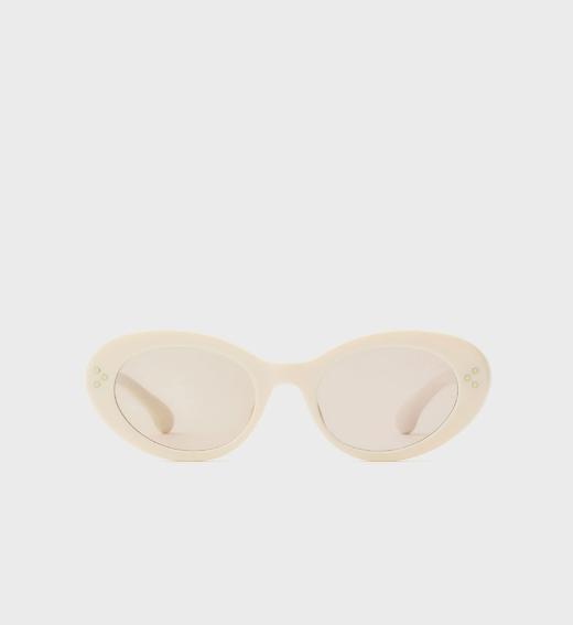 Sporty & Rich - Frame N.05 - Sunglasses - Cream/Gold - 女装 - 墨镜 - 奶油色/金色 商品图0