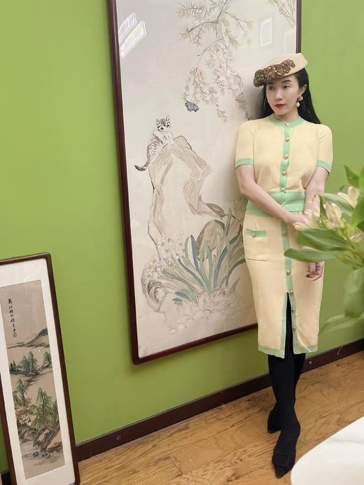 纯露节¥999送·小众定制线·Ch*el秀款明黄针织套装 商品图8