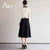 AD黑白拼色小翻领西装伞裙套裙女2025春季新款假两件职业装连衣裙 商品缩略图4
