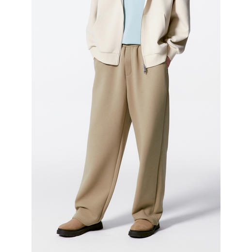 GXG男装 双色直筒针织长裤宽松休闲裤 24年秋G24X023084 商品图4