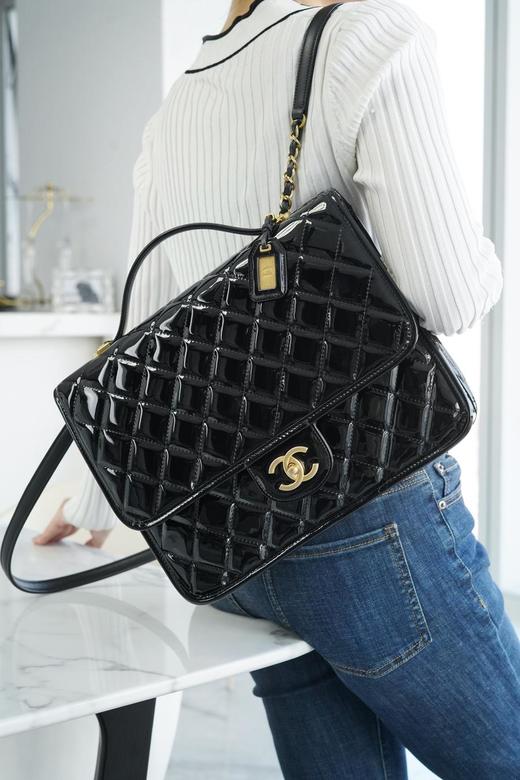 香奈儿-独家原厂大爆款22K漆皮双肩包！“三只羊”小牛漆！做旧砂金扣！（HH） 商品图3