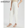 oldcolour夏季新款白色简约高腰百搭宽松直筒牛仔裤女Q211103A1 商品缩略图1