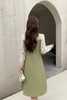 Le Malene 绿色新中式水滴领拼接式连衣裙 19783 商品缩略图3