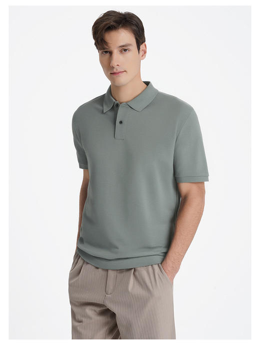 callisto绿色丝绵凉感纤维T恤 商品图2