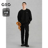GXG男装黑色后背图案休闲通勤卫衣24冬热卖G24X314037 商品缩略图1