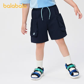 巴拉巴拉童装儿童中裤男童宽松短裤华夫格2025夏新款