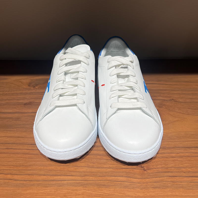 KITON 男士字母徽标休闲运动鞋 白色 USSA068N0103303000