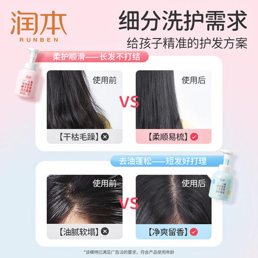 润本 儿童泡泡柔净洗发露350ml 商品图2