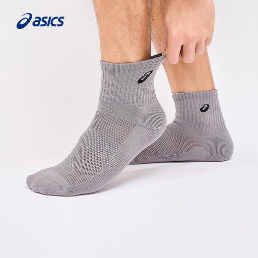 ASICS亚瑟士男女LOGO提花三双装运动袜3033B634 商品图1
