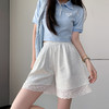 夏季新款【花边短裤薄款】高腰休闲阔腿裤小个子蕾丝运动五分裤 商品缩略图6