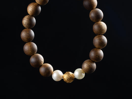 XY0121沉香18K金珍珠手串 商品图5