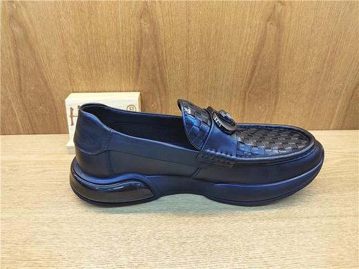 豪行春季新款12190019纯皮真皮商务休闲男鞋皮鞋单鞋 商品图2