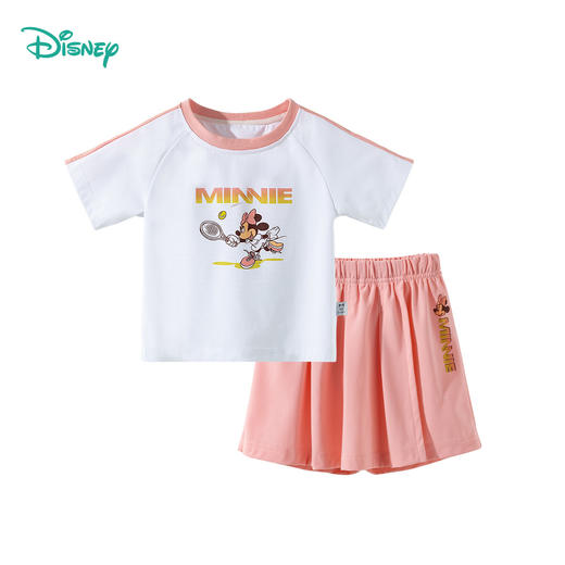 迪士尼【米妮网眼运动套装】2025夏季新款女童凉感短袖速干短裤网球套装ZD2ET014 商品图10