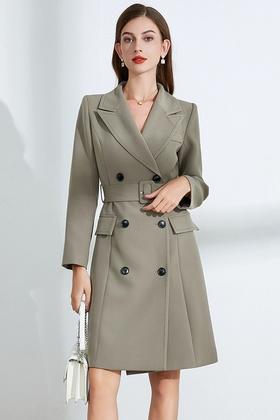 Le Malene 通勤简约收腰西装连衣裙 19933