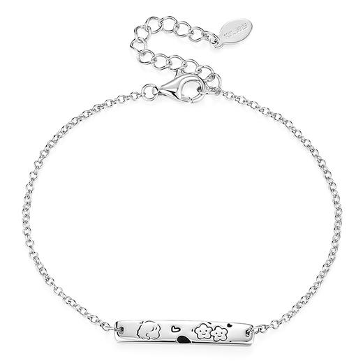 卡蒂罗/KADER 爱心可拼合 心心相恋情侣手绳 一见钟情萌趣卡通图案童趣可爱原创设计可调节纯银一对 恋爱频率 商品图4