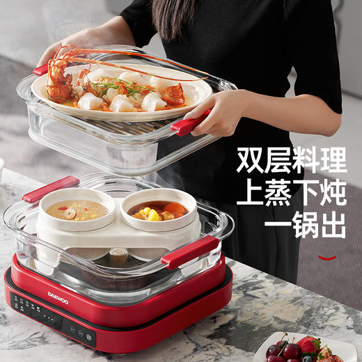 大宇玻璃电蒸锅炖煮多功能家用一体蒸笼S31 商品图1