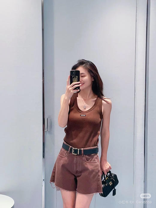 320-2 miu坑条背心 我穿L合适 商品图12