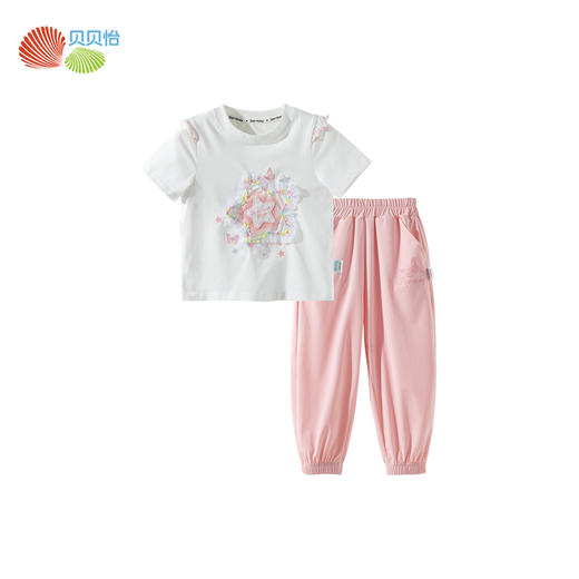 贝贝怡2025年夏季新款女童短袖套装ZB2ET033 商品图6