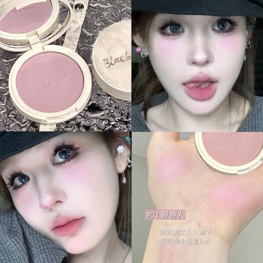 【嫩妹腮红！素颜自然】猫趣柔雾单色腮红嫩妹单色盘蜜桃橘腮红胭脂粉自然素颜。ry 商品图4