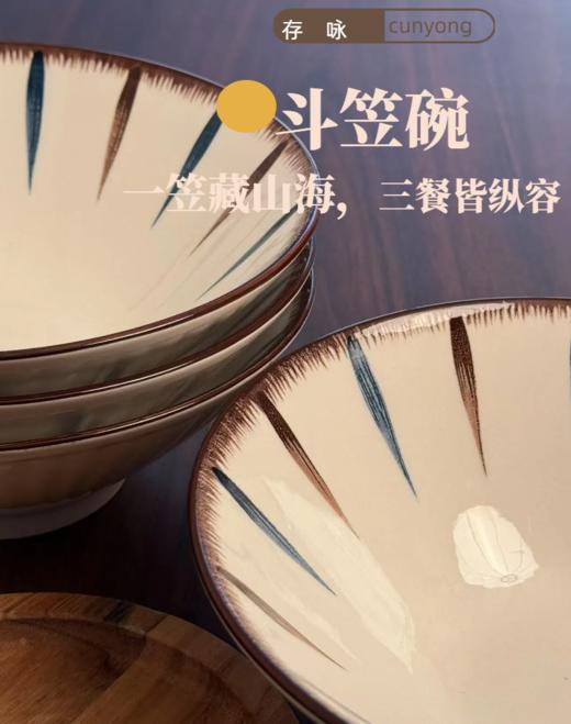 【醒粉福利29.9元4个】【雅韵宝藏斗笠碗】存咏·8英寸纤草日式斗笠碗 商品图6