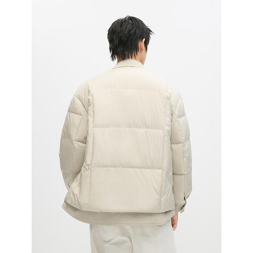 GXG男装  冬季热卖GXG男士纯色拼接翻领羽绒服男士休闲百搭外套鸭绒 商品图4